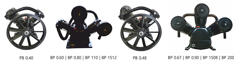 Cabezales a Piston transmision a correa alta/baja (AB) y baja/baja (BB) | Compresores Zebra